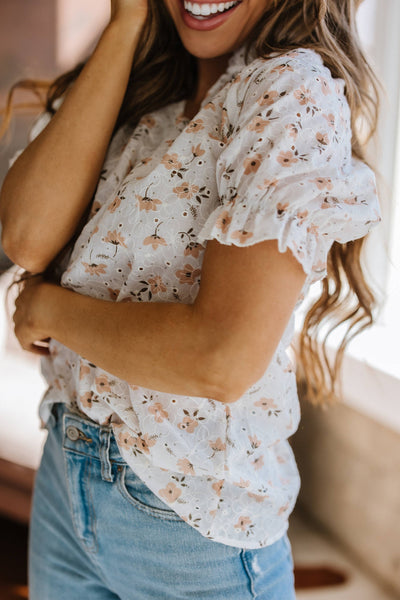 Sparrow Floral Eyelet Blouse