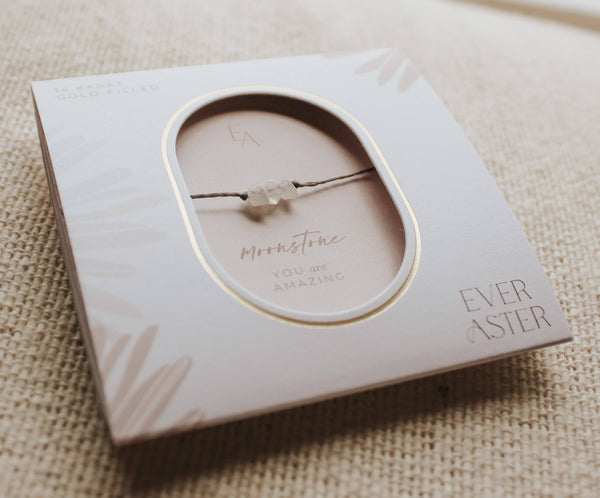 Moonstone Chips Bracelet: Sterling Silver
