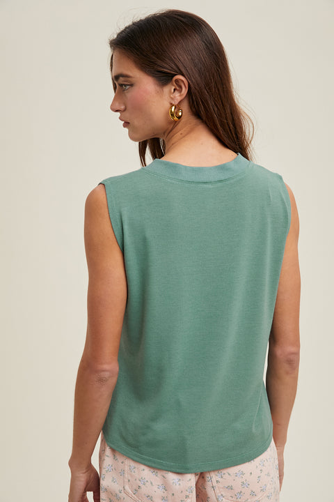Notch Knit Tank Top