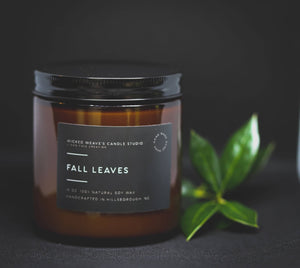 Wicked Weave’s Candle Studio - Fall Leaves Soy Wax 8 oz Jar Candle