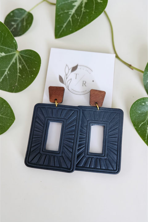 Parker| Clay embossed earring