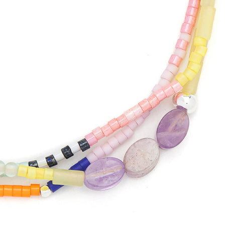 Scout Curated Wears - Mixed Media Bracelet - Protection/Amethyst/Silver