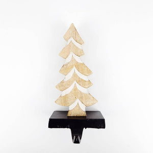 5x10 Mango wood stocking holder TREE Christmas Decor