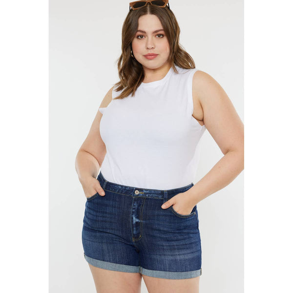 Kan Can USA - Plus Size Denim Shorts