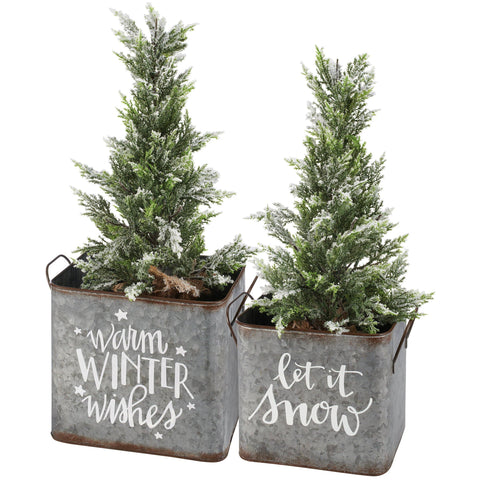 Let It Snow Warm Winter Wishes Bins