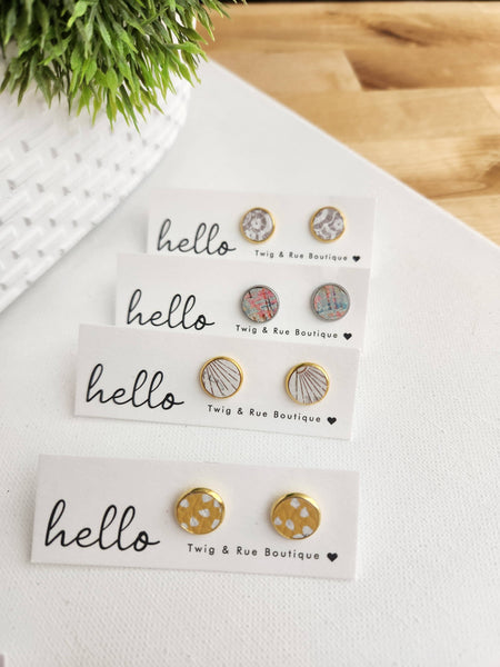 Leather button studs| Pattern collection