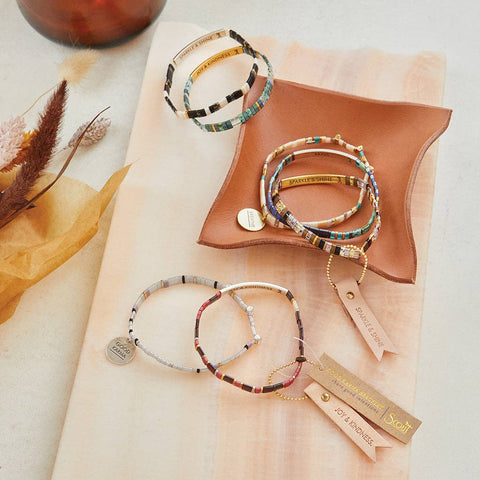 Scout Curated Wears - Good Karma Miyuki Bracelet | Joy & Kindness - Marine/Gold