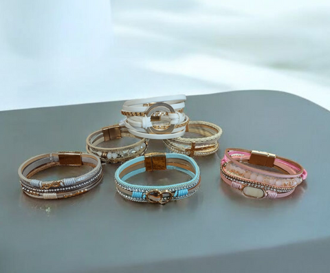 Multi-Strand Magnetic Clasp Bracelets