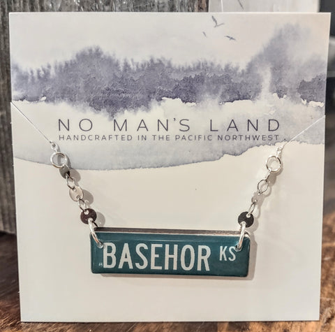 Basehor KS Street Sign Necklace