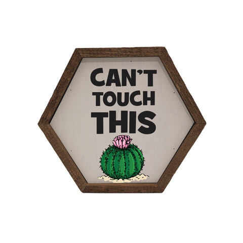 Driftless Studios - "Can't Touch This" Hexagon Sign - EW010