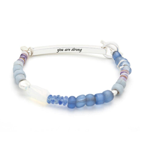 Scout Curated Wears - Hidden Message Bracelet - Strong/Opalite/Silver