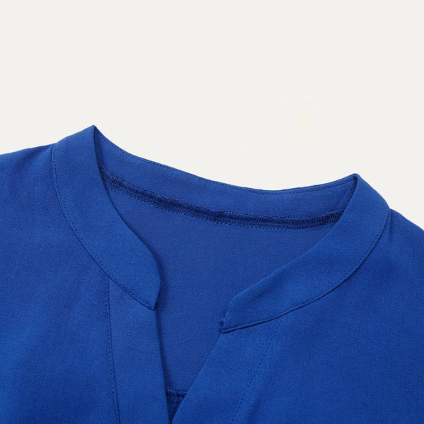 The Moment Collection - Working Out Royal Blue V-Neck Short Sleeve Top: Royal Blue / L