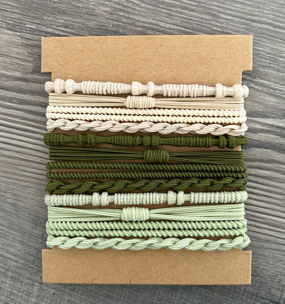 Boho Bracelet Hair Ties: Black
