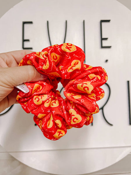 Red KC Heart Scrunchy: Youth