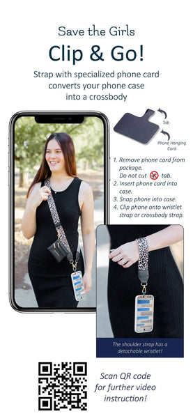 Clip & Go Crossbody Strap w/Zippered Pouch - 3 in 1
