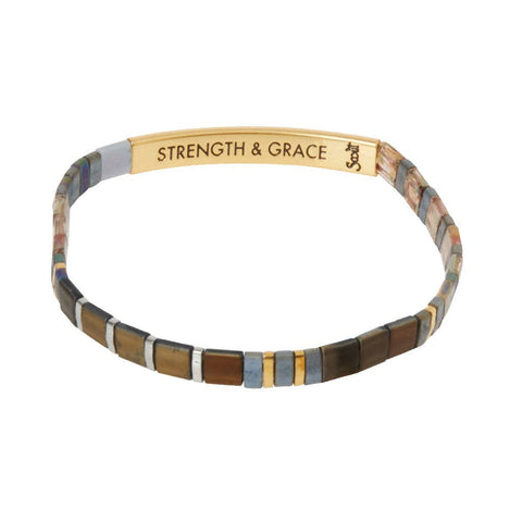Scout Curated Wears - Good Karma Miyuki Bracelet | Strength & Grace - Gunmetal