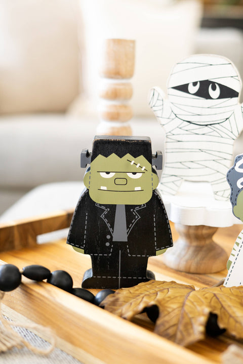 4x6 chunky wood shape FRANKENSTEIN  Halloween decor