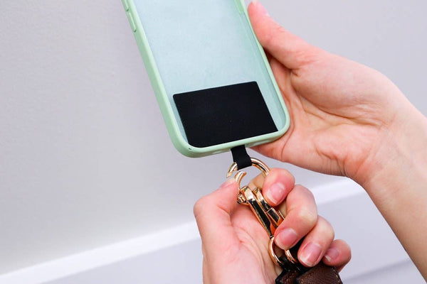 Clip & Go Chain Crossbody Phone Carrier with Zippered Pouch