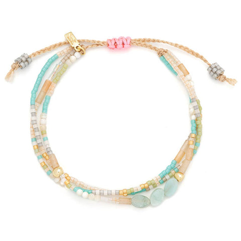 Scout Curated Wears - Mixed Media Bracelet - Courage/Amazonite/Gold