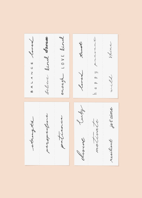 Statement Temporary Tattoo Pack