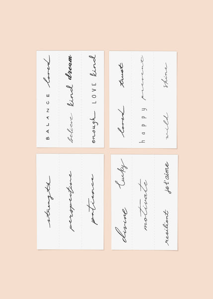 Statement Temporary Tattoo Pack