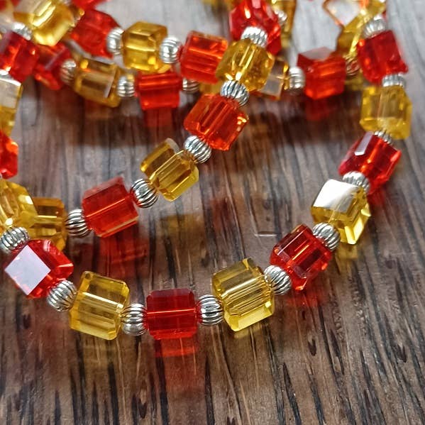 KC Czech Glass Beaded Stretchy Bracelet