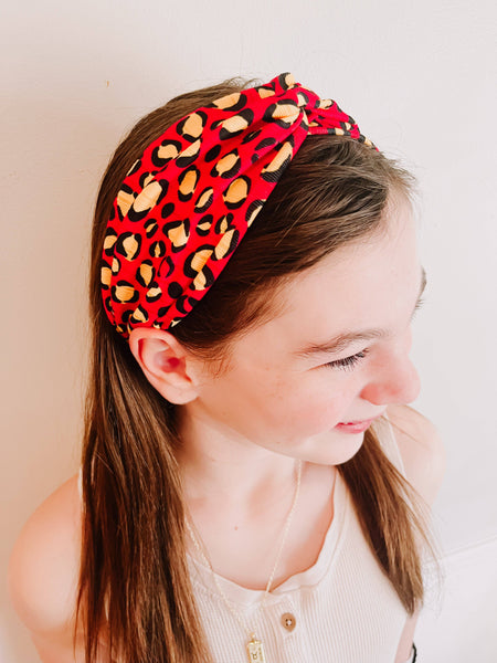 Red Leopard Twisted Chiefs Turban