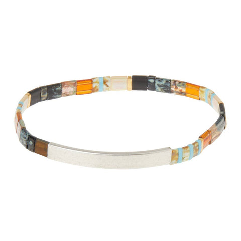 Scout Curated Wears - Good Karma Miyuki Bracelet | Gratitude - Earth/Sky/Silver