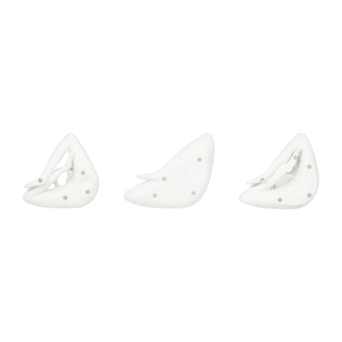 Resin Yoga Ladies Figurines Set of 3 - White, 10 in.