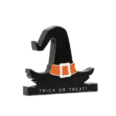 7x6 wood chunky shape WITCH HAT Halloween  Decor