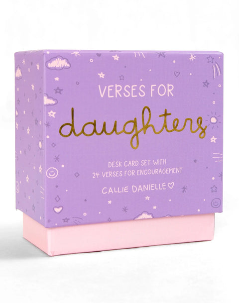Verses For Daughters – Bible Verse Card Set with Display Stand