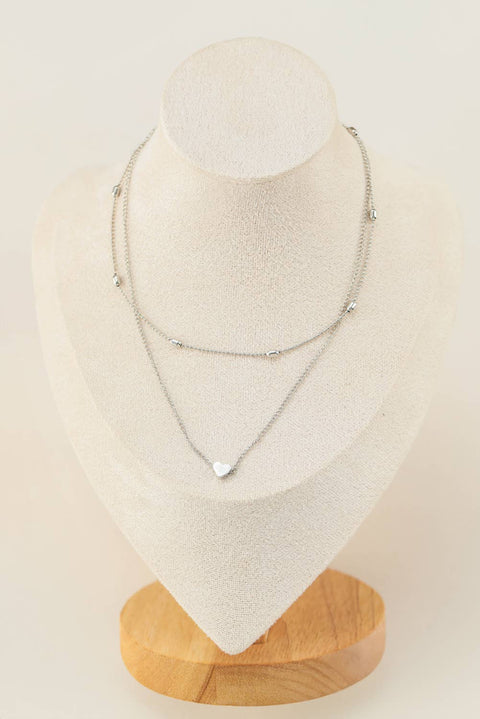 Valentine Heart Shaped Layered Chain Necklace