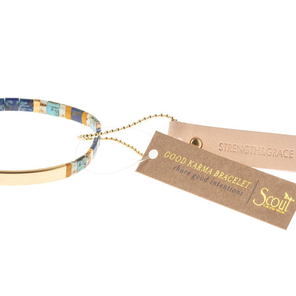 Scout Curated Wears - Good Karma Miyuki Bracelet | Strength & Grace - Indigo/Gold