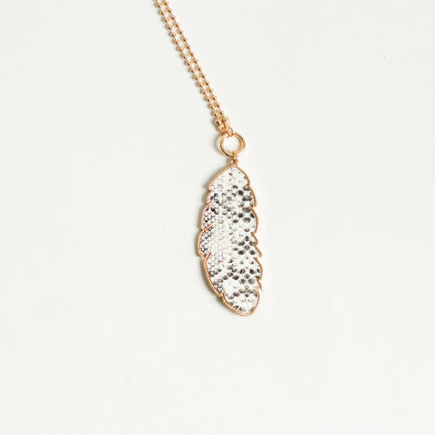 Long Drop Pattern Necklace