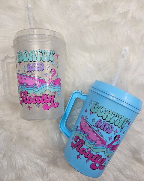 'Boatin and Floatin' Mega Trucker Mug 34oz
