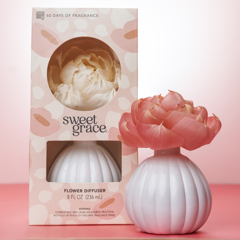 Bridgewater Candle Company - Sweet Grace Flower Diffuser | Spring Gift, Mother's Day Gift