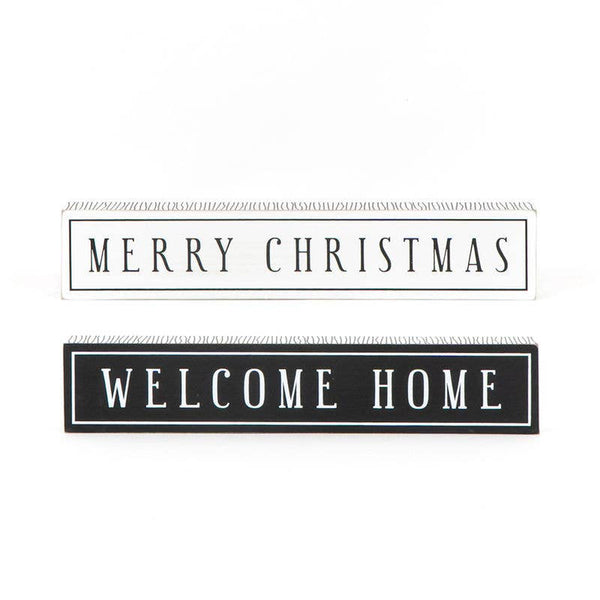 13.25x2.5x1.5 wood brick MRY/HOME)  CHRISTMAS Decor