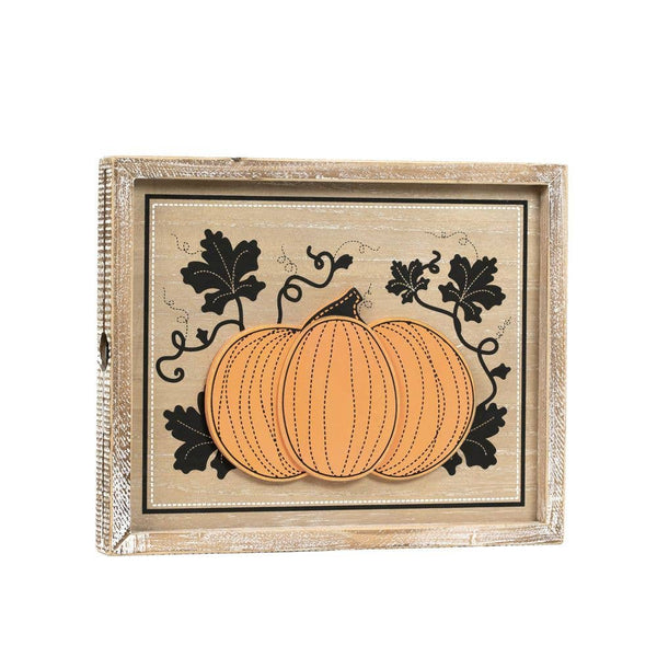 10x13 wood sign (RAVEN/PUMPKIN) FALL HALLOWEEN DECOR