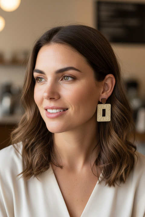 Parker| Clay embossed earring