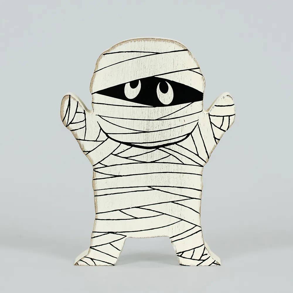 5x6 chunky wood shape (MUMMY)  Halloween  Decor