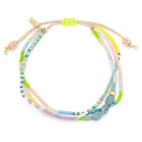 Scout Curated Wears - Mixed Media Bracelet - Harmony/Blue Howlite/Gold