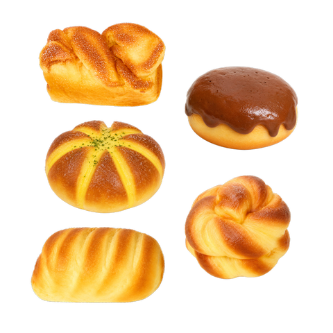 Novelty Brands - Fun Doh Bakery Slow Rise Squishy Bread Variety - 12/Display