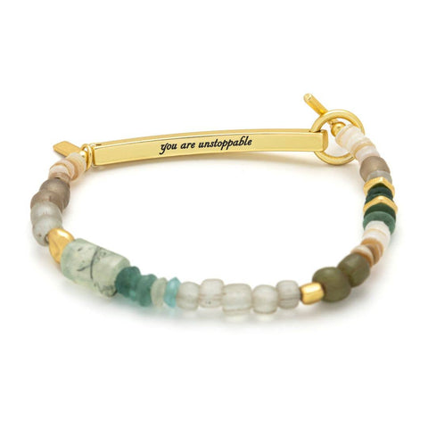 Scout Curated Wears - Hidden Message Bracelet - Unstoppable/Chiltonite/Gold