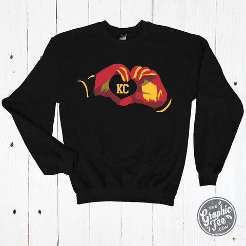 The Graphic Tee - *WHOLESALE* KC Heart Hands Crewneck Sweatshirt