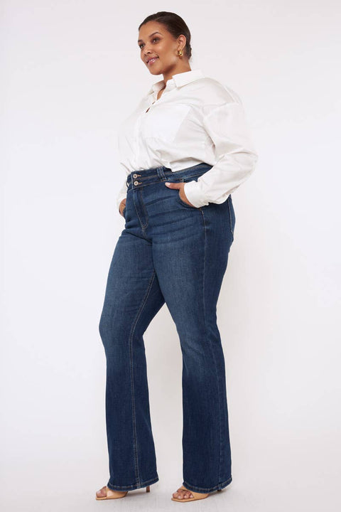 Kan Can USA - Plus Size High Rise Bootcut Jeans