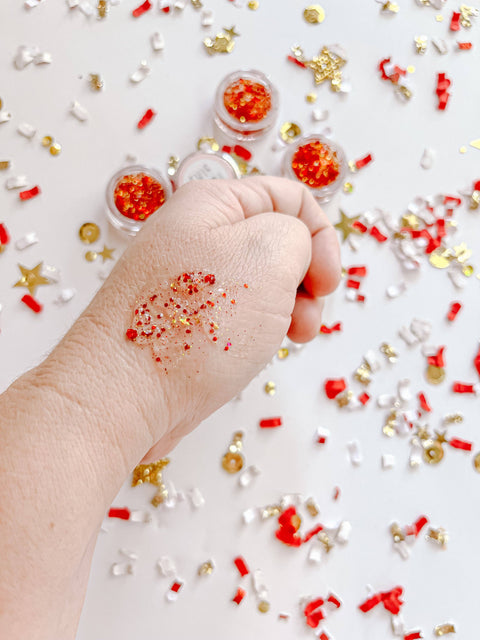 Red and Gold KC Game Day Glitter