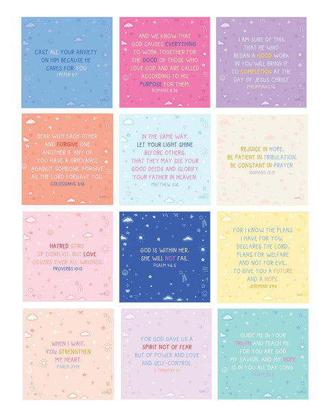 Verses For Daughters – Bible Verse Card Set with Display Stand