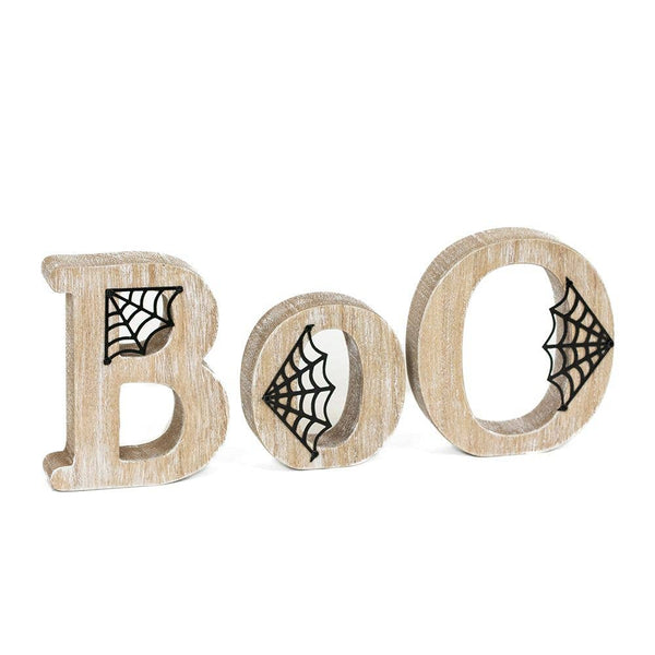 12x5 wood cutout BOO Halloween table home Decor