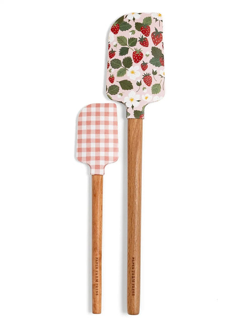 Strawberry Patch Silicone Kitchen Spatulas - Set of 2