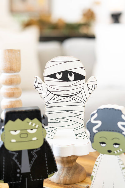 5x6 chunky wood shape (MUMMY)  Halloween  Decor